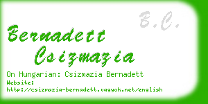 bernadett csizmazia business card